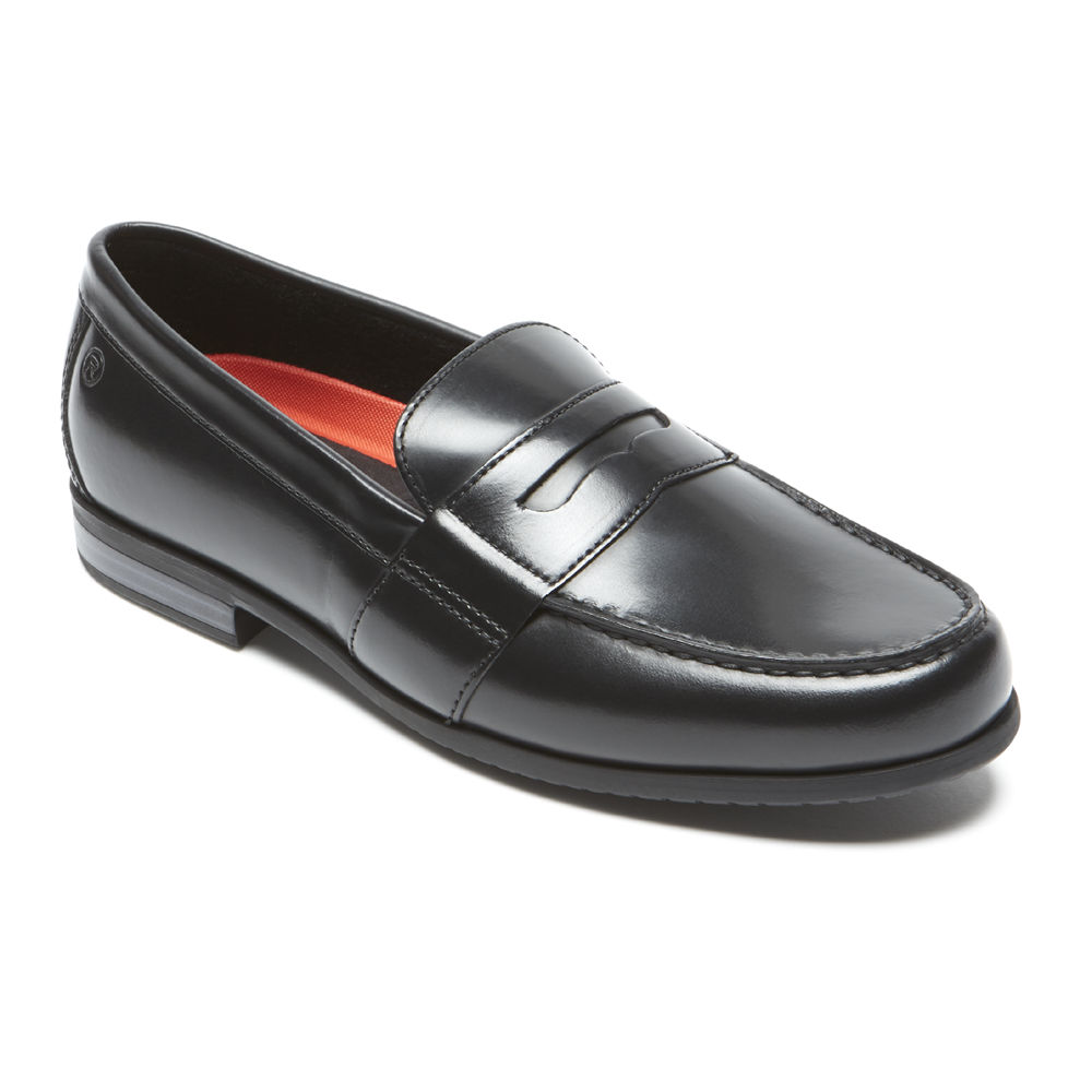 Rockport Loafers For Mens Black - Classic Lite 2 Penny - OU1504369